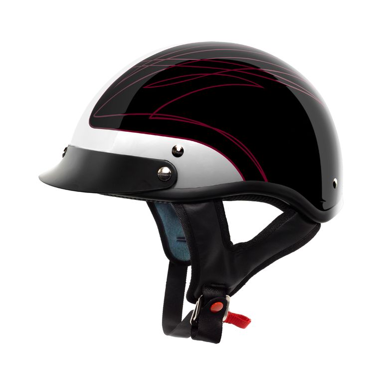 crusier motorcycle helmet color red metallic full face VCAN V5 Cruiser Half Face Motorcycle Helmets / DOT Approved / FMVSS No. 218 Certified – Vcan