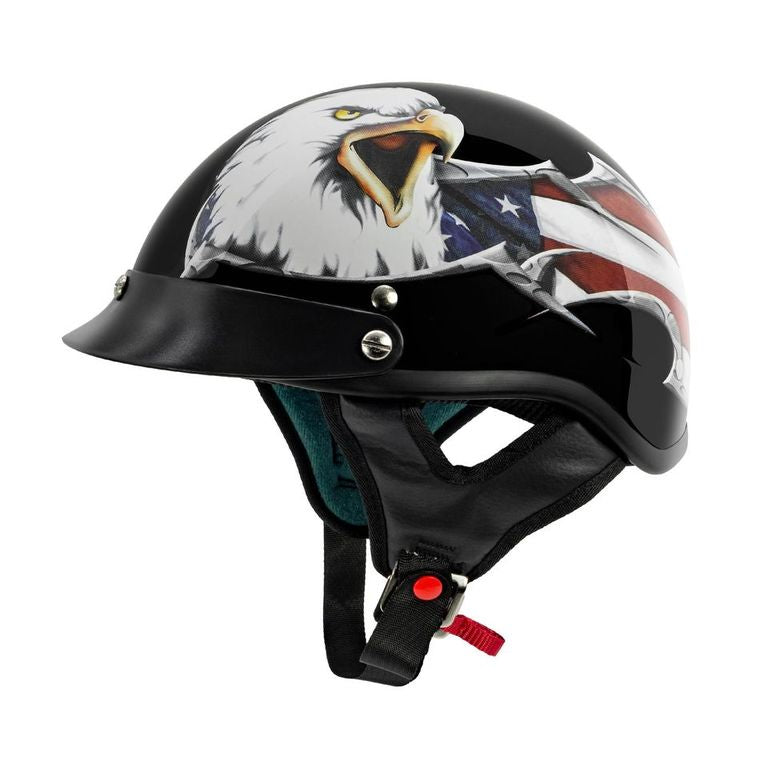 VCAN V5 Cruiser Half Face Motorcycle Helmets / DOT Approved / FMVSS No. 218 Certified Vcan VCAN V5 Cruiser Half Face Motorcycle Helmets / DOT Approved / FMVSS No. 218 Certified Vcan