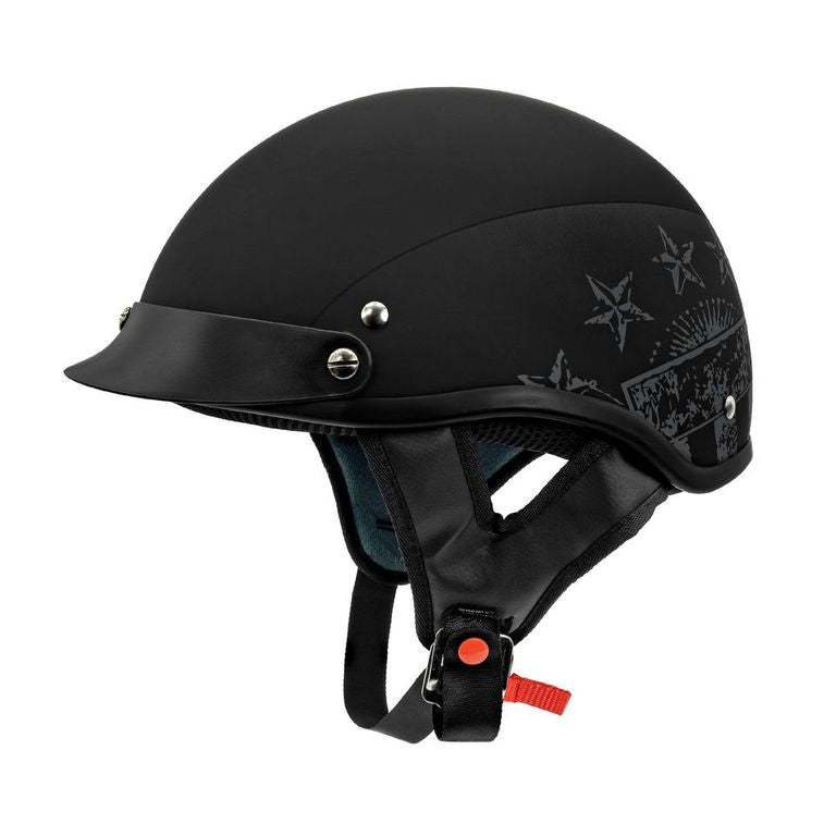 VCAN V5 Cruiser Half Face Motorcycle Helmets / DOT Approved / FMVSS No. 218 Certified – Vcan VCAN V5 Cruiser Half Face Motorcycle Helmets / DOT Approved / FMVSS No. 218 Certified – Vcan