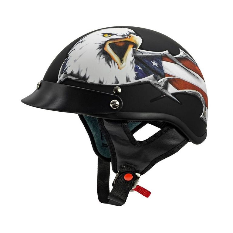VCAN V5 Cruiser Half Face Motorcycle Helmets / DOT Approved / FMVSS No. 218 Certified – Vcan VCAN V5 Cruiser Half Face Motorcycle Helmets / DOT Approved / FMVSS No. 218 Certified – Vcan