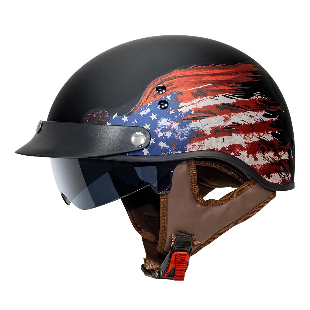 cruiser helmets motorcycle Simpson CHOP23MD - Chopper Helmet - Werke and custom colors like gun metal grey metallic What type of helmet do