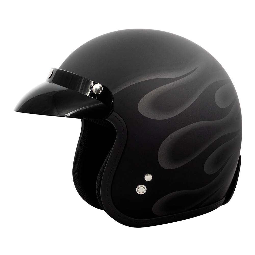 black open face motorcycle helmets VCAN V85C 3/4 Open Face Motorcycle Helmets / DOT Approved – Vcan