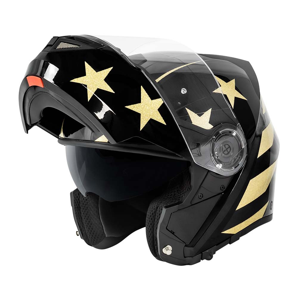 full face stars motorcycle helmet VCAN VX28 Full Face Modular Flip-Up Motorcycle Helmet ECE & DOT Approved – Vcan