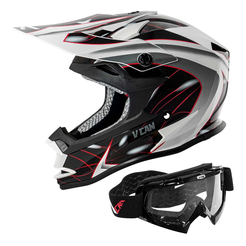 crossover motorcycle helmets dot VCAN VX38 Adult Off-Road MX Motorcycle Helmets / DOT & ECE-R 22.05 Certified – Vcan
