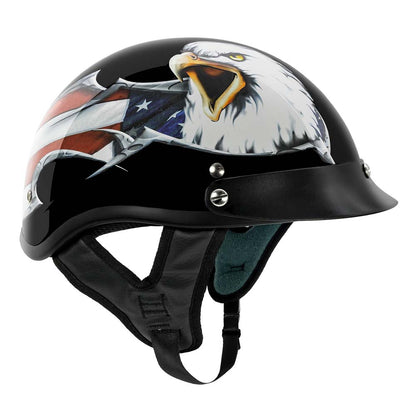 VCAN Cruiser Half Shell Helmet, Size: Medium, Black