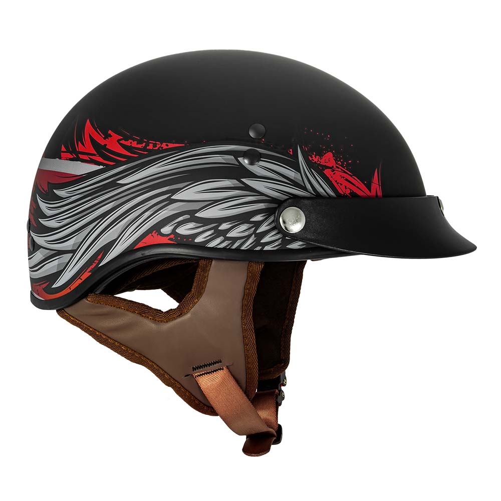 VCAN V58 Cruiser Half Face Motorcycle Helmets with Drop-Down Sunglasses / DOT Approved / FMVSS No. 218 Certified – Vcan VCAN V58 Cruiser Half Face Motorcycle Helmets with Drop-Down Sunglasses / DOT Approved / FMVSS No. 218 Certified – Vcan