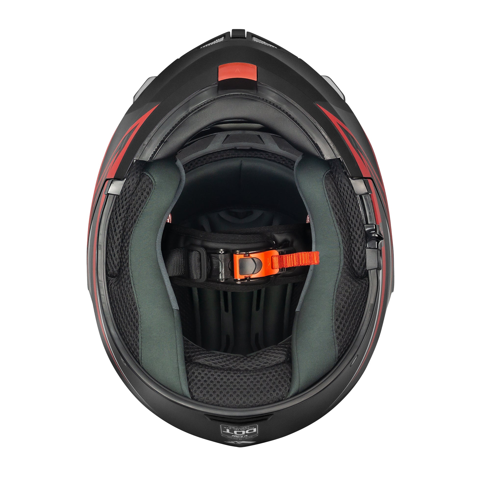 VCAN VX28 Full Face Modular Flip-Up Motorcycle Helmet ECE & DOT Approved Flat Black / Carbon Blade / 25